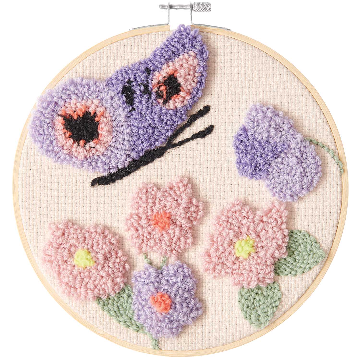 Punch Needle setti - Perhonen