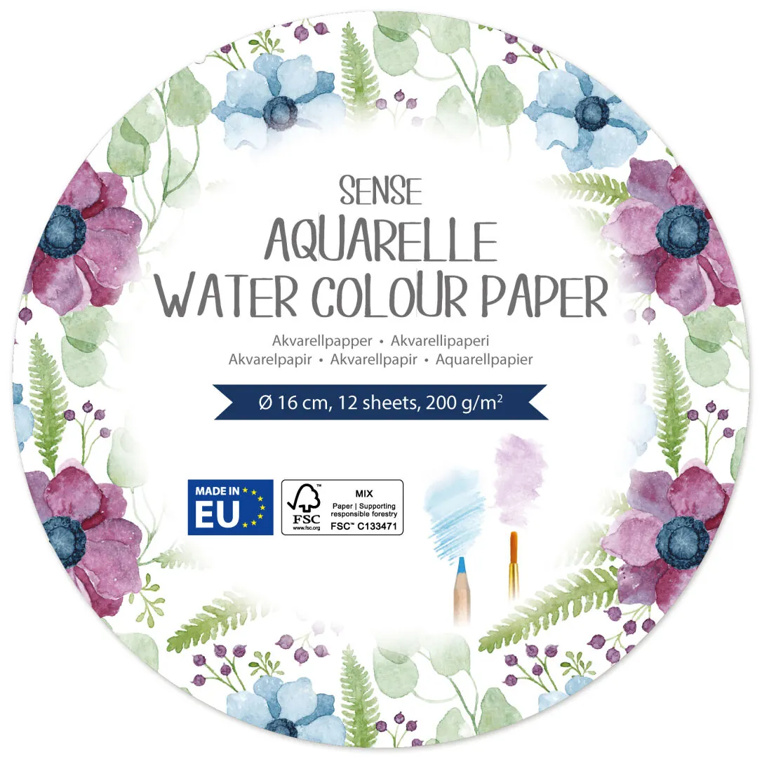 Sense Aquarelle Water Color Pad Ø16cm