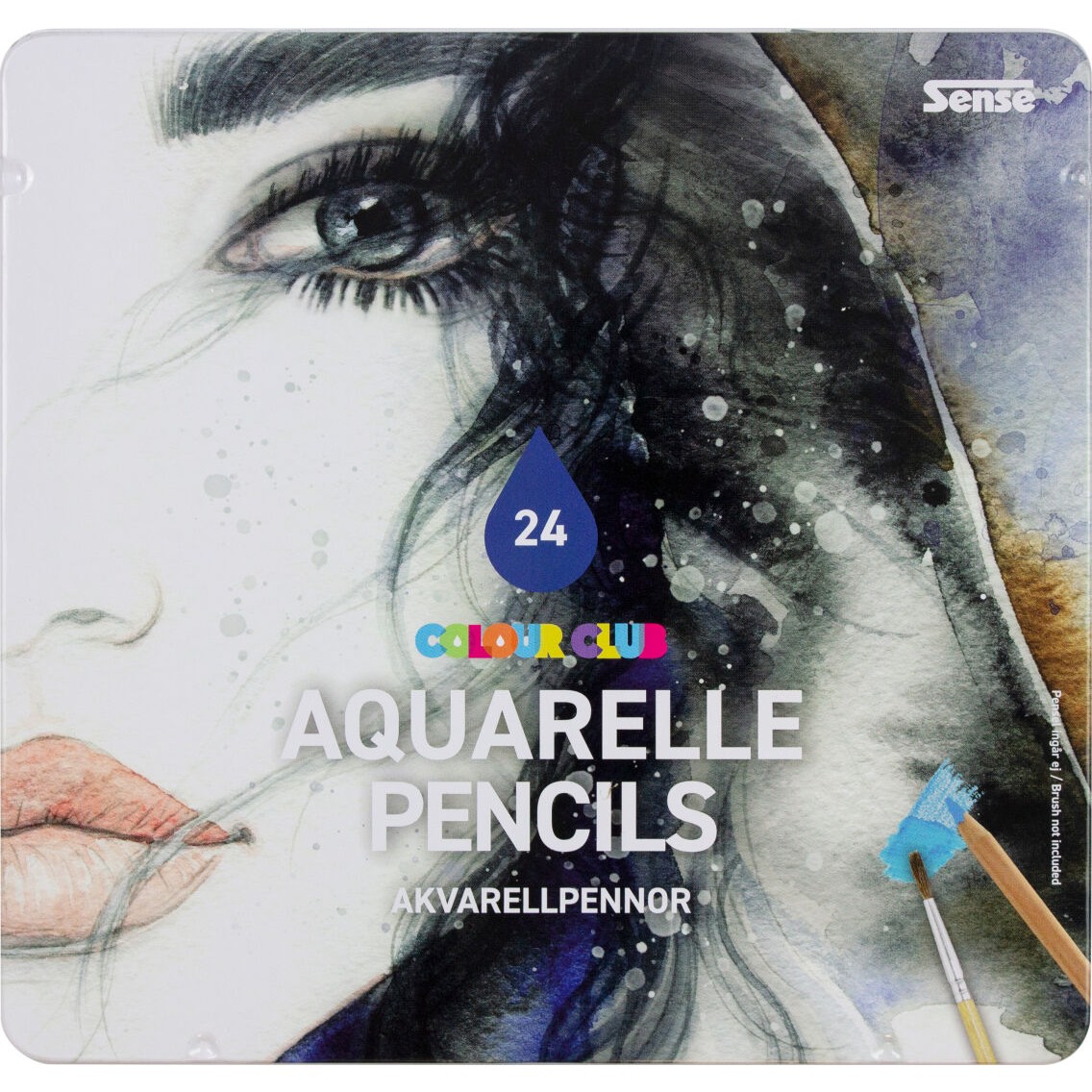 Sense Aquarelle -akvarellikynä 24 sävyä