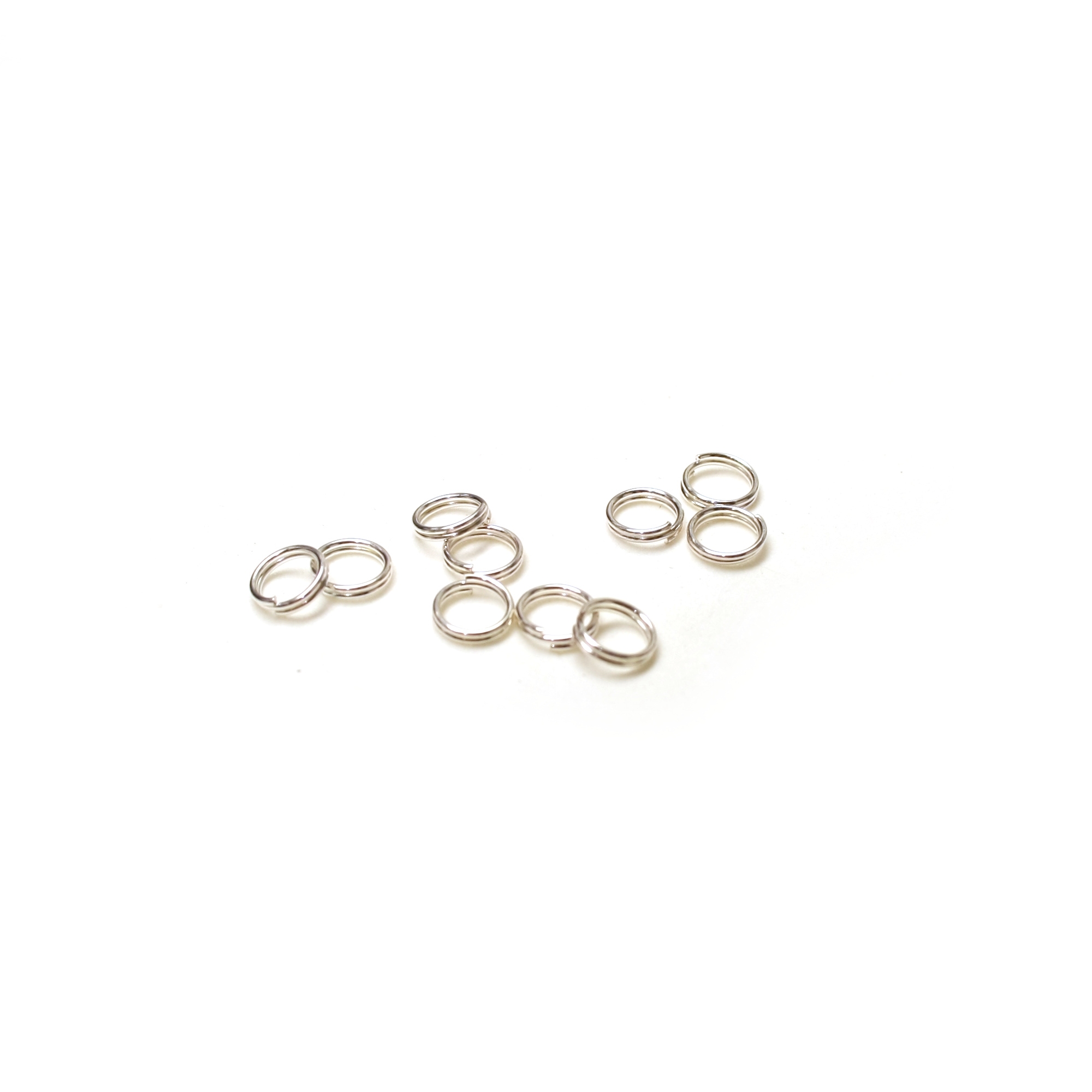 Kierteinen rengas 6mm 10kpl - Hopeansävy