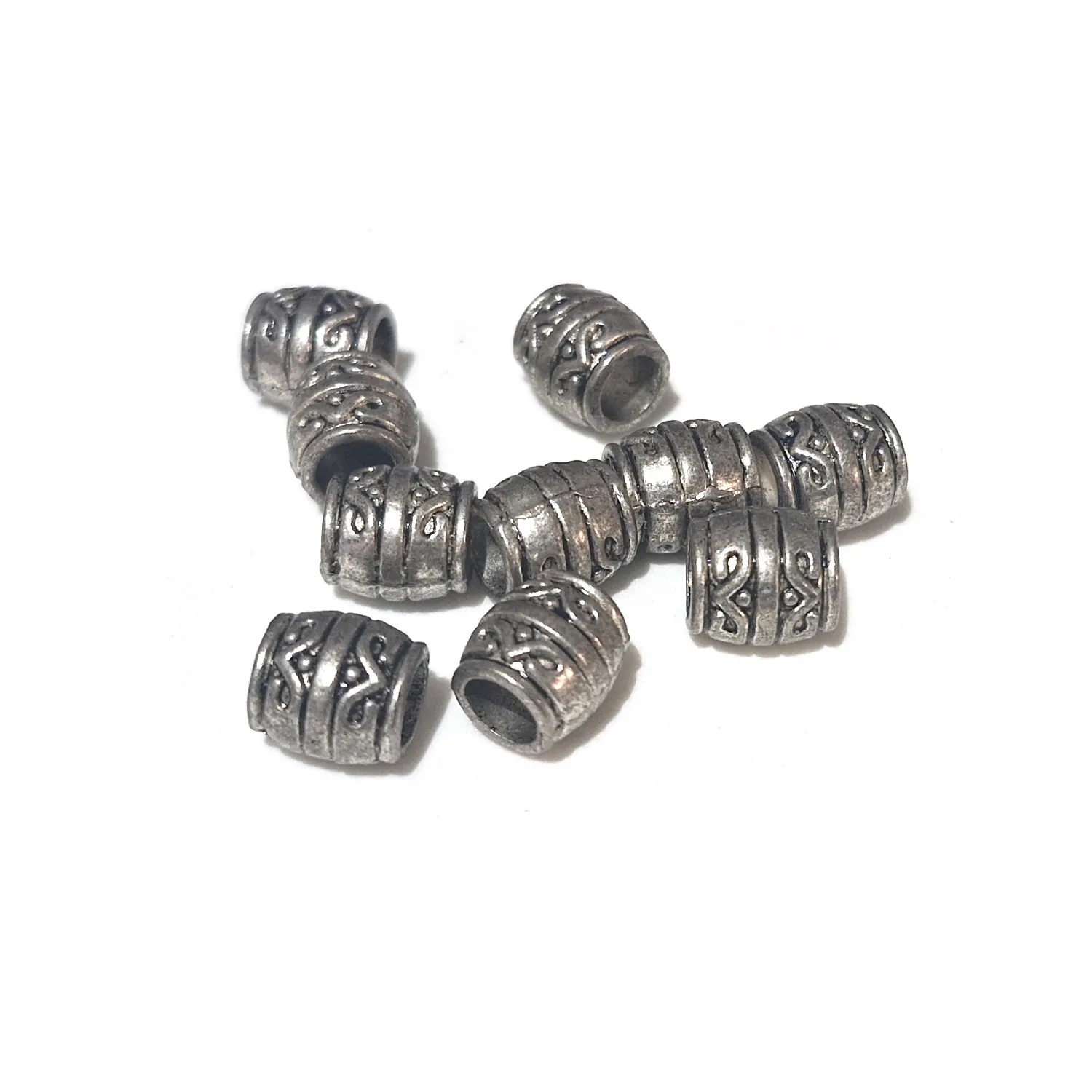 Metallihelmi 9x8mm 10kpl - Vanhahopea