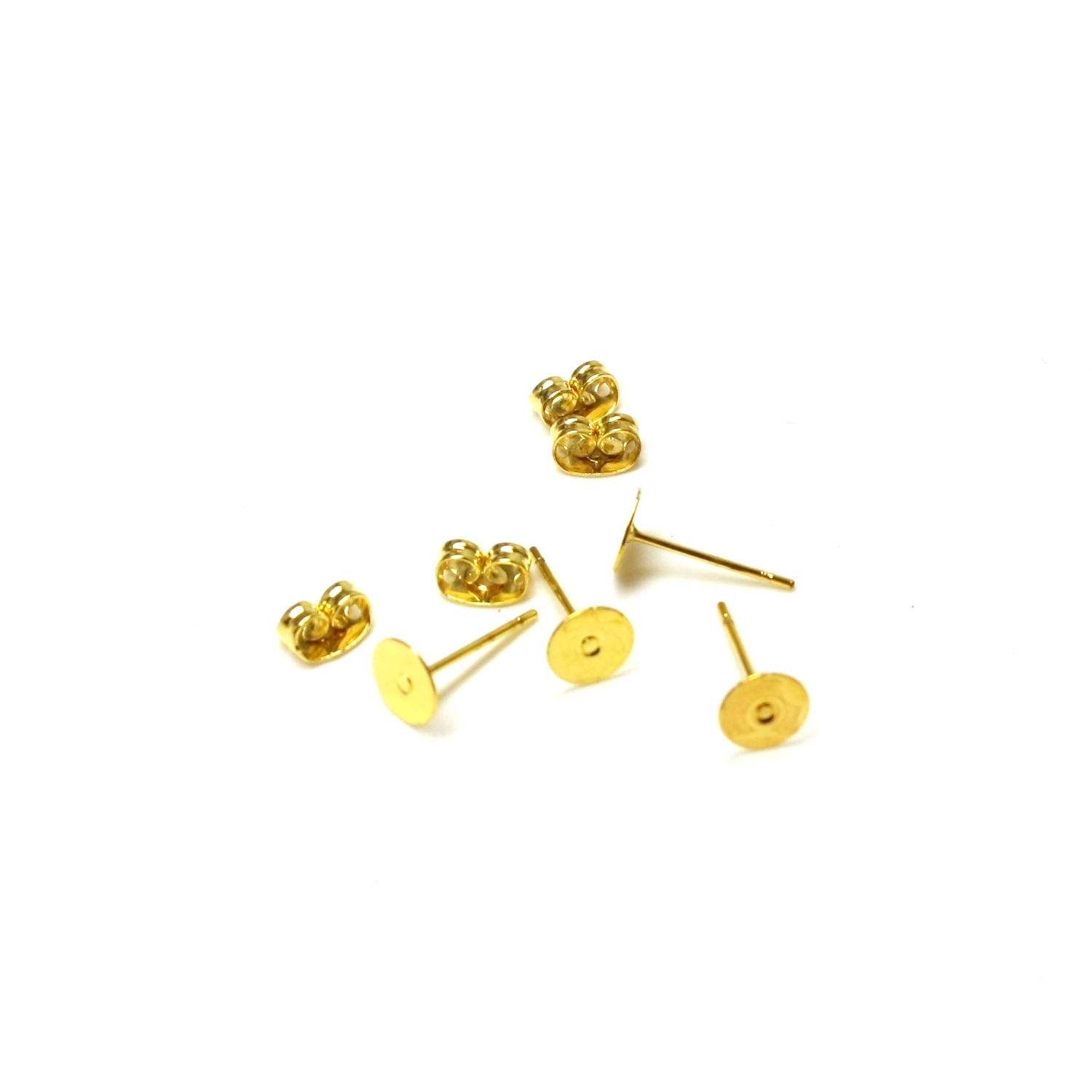 Korvakorunappi 6mm 8kpl - Kullansävy