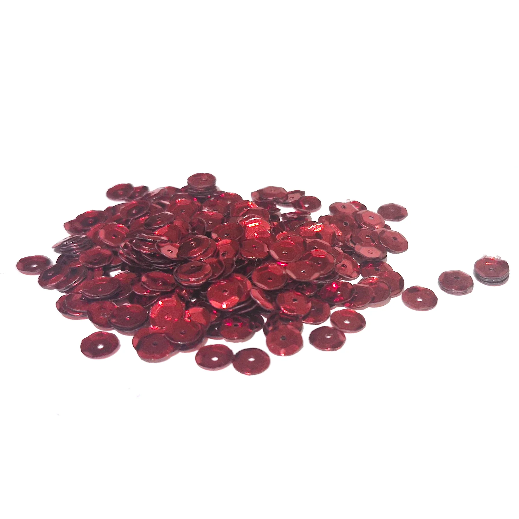 Paljetti 6mm - Punainen