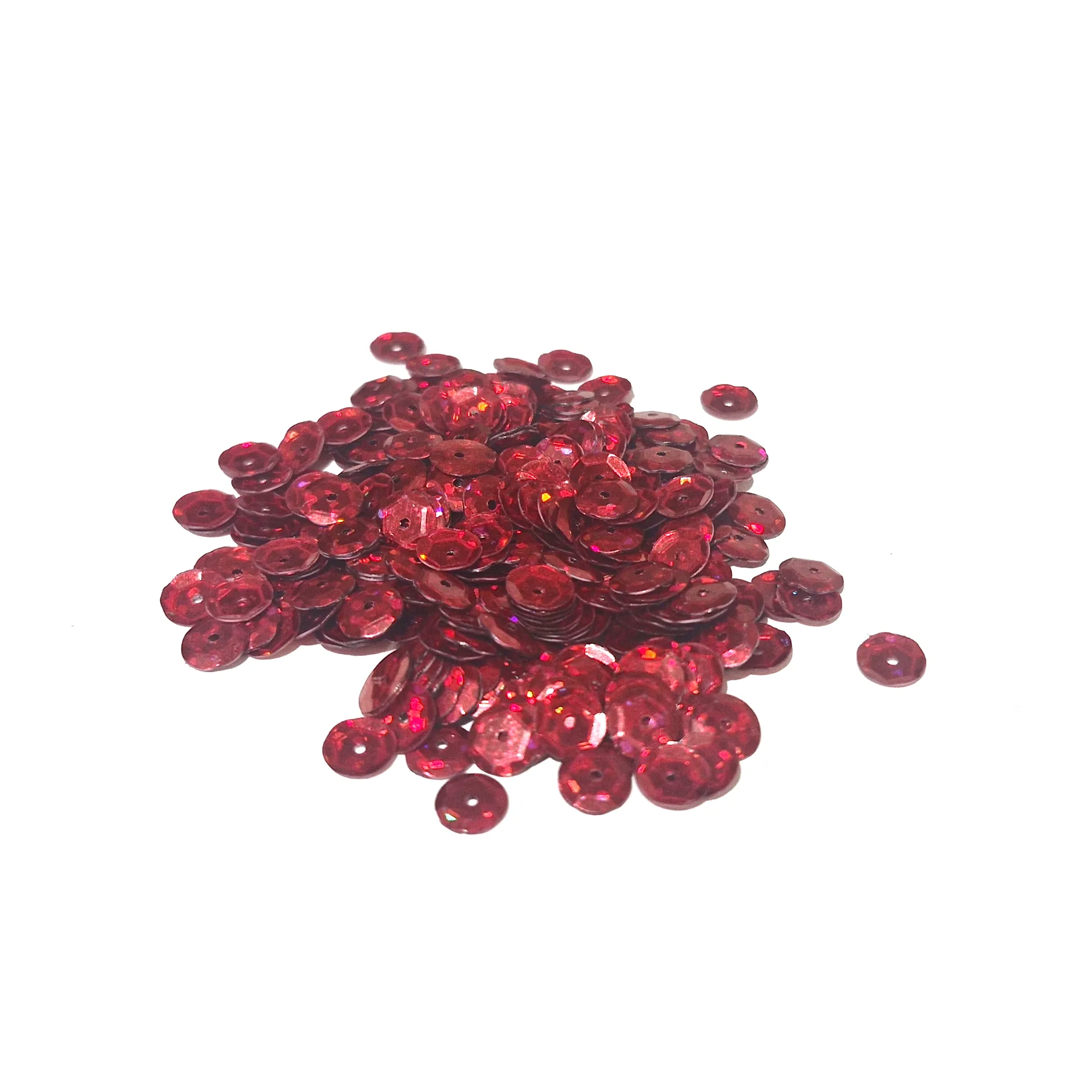 Hologrammi Paljetti 6mm - Punainen