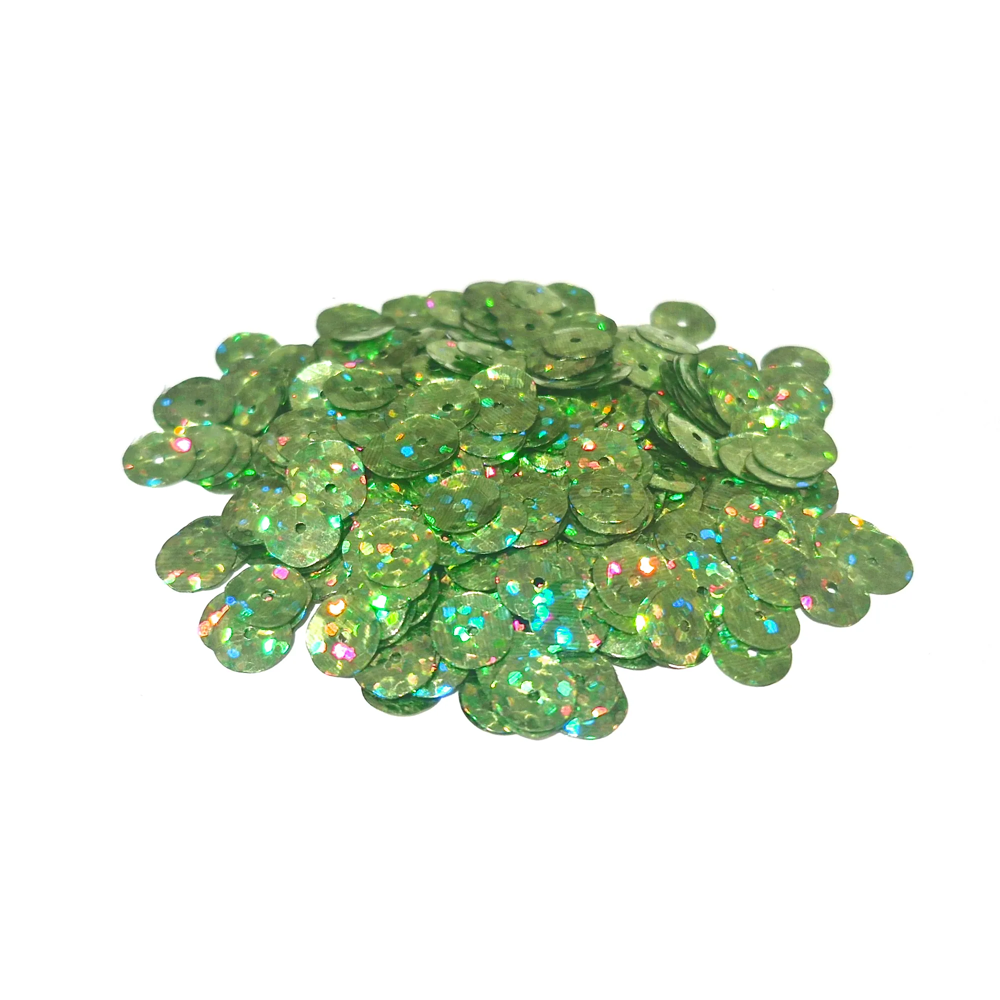 Hologrammi Paljetti 6mm - Vaaleanvihreä