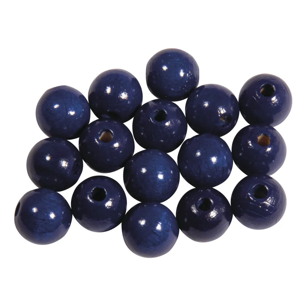Puuhelmi 10mm 52kpl - Tummansininen