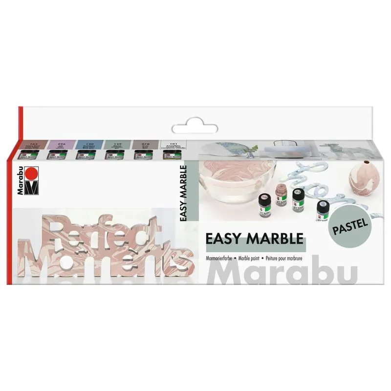 Marabu Easy Marble 6x15ml - Pastel
