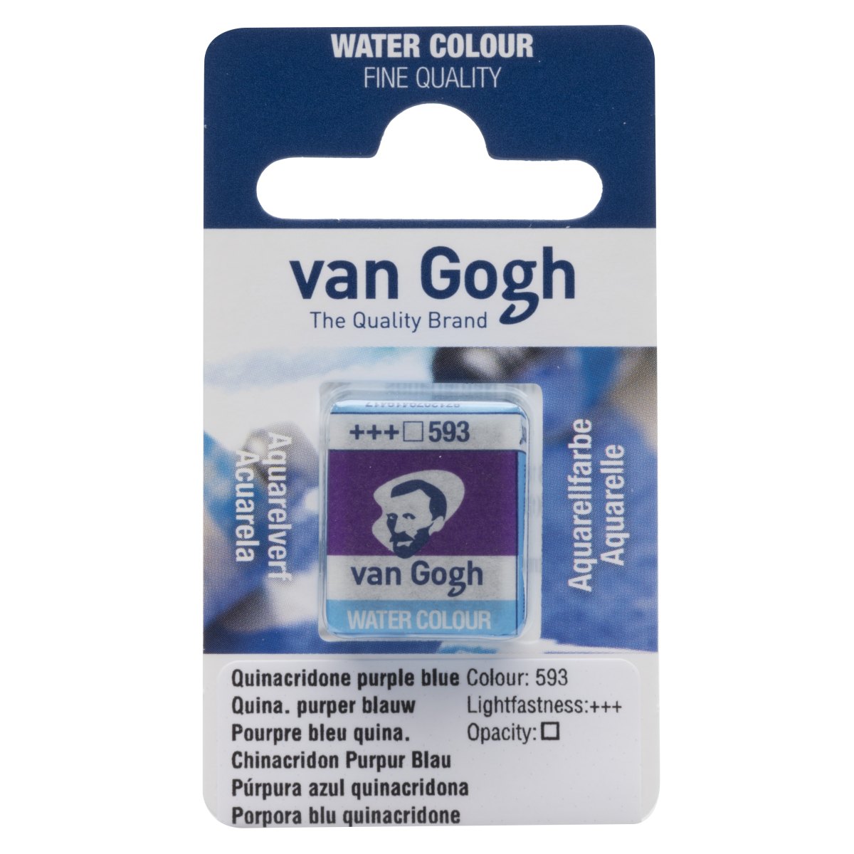 Van Gogh Akvarellinappi - 593 Quinacridone Purple Blue