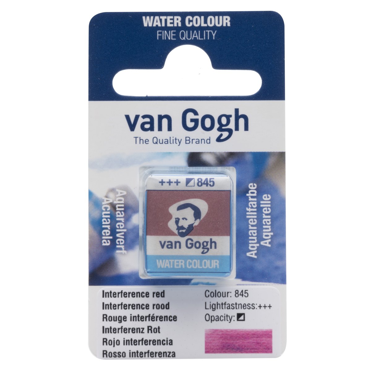 Van Gogh Akvarellinappi - 845 Interference Red