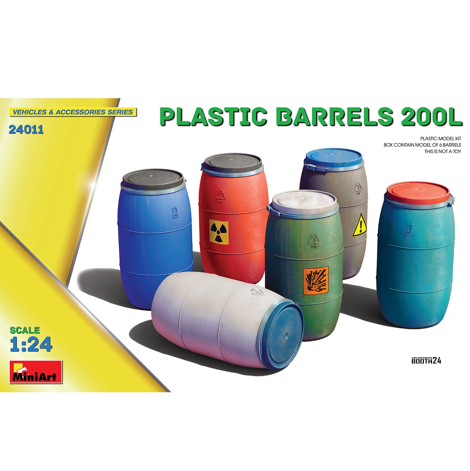 Plastic Barrels 200l 1:24