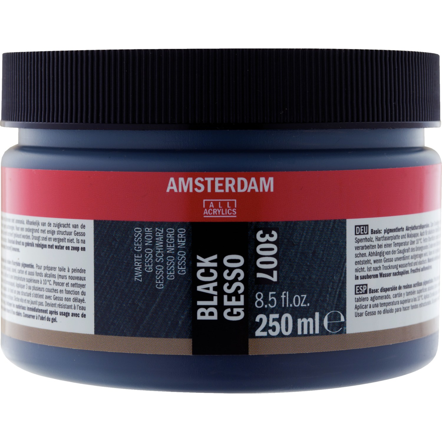 Amsterdam Gesso 250ml - Musta