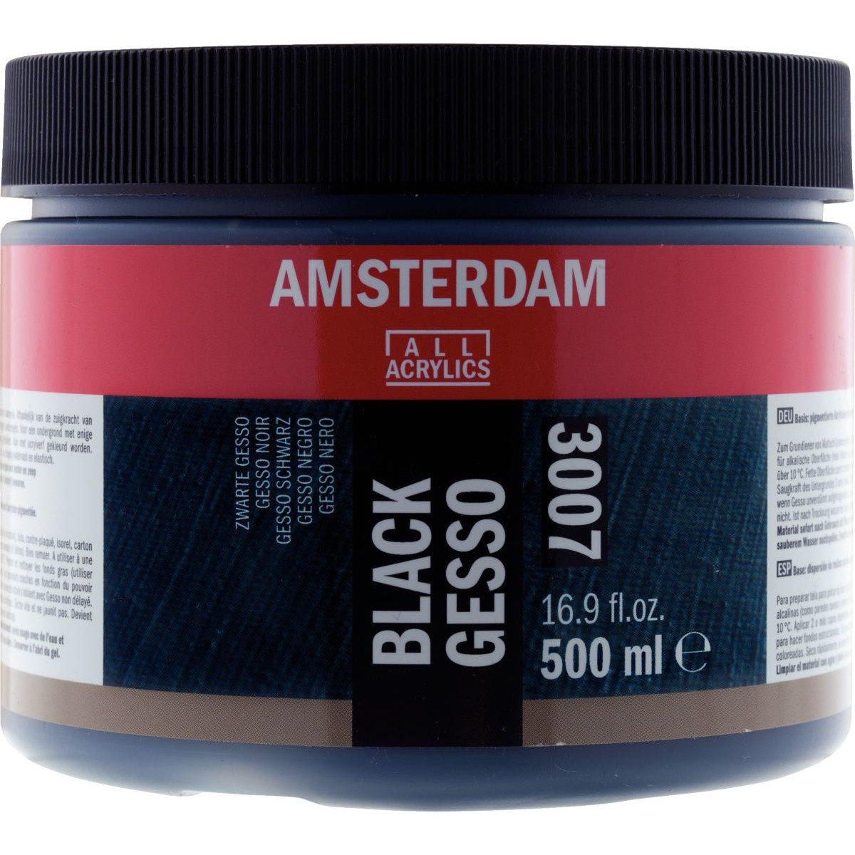 Amsterdam Gesso 500ml - Musta