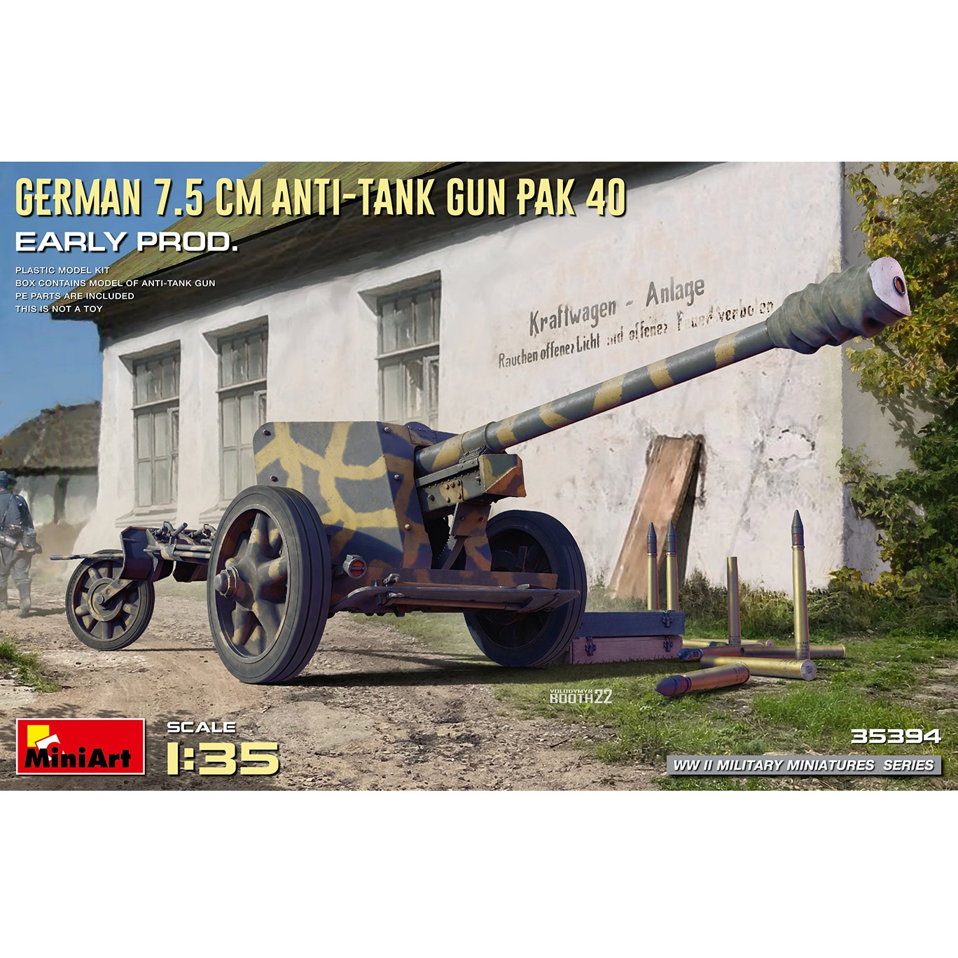 German 7.5cm Anti-tank Gun Pak.40 early period 1:35