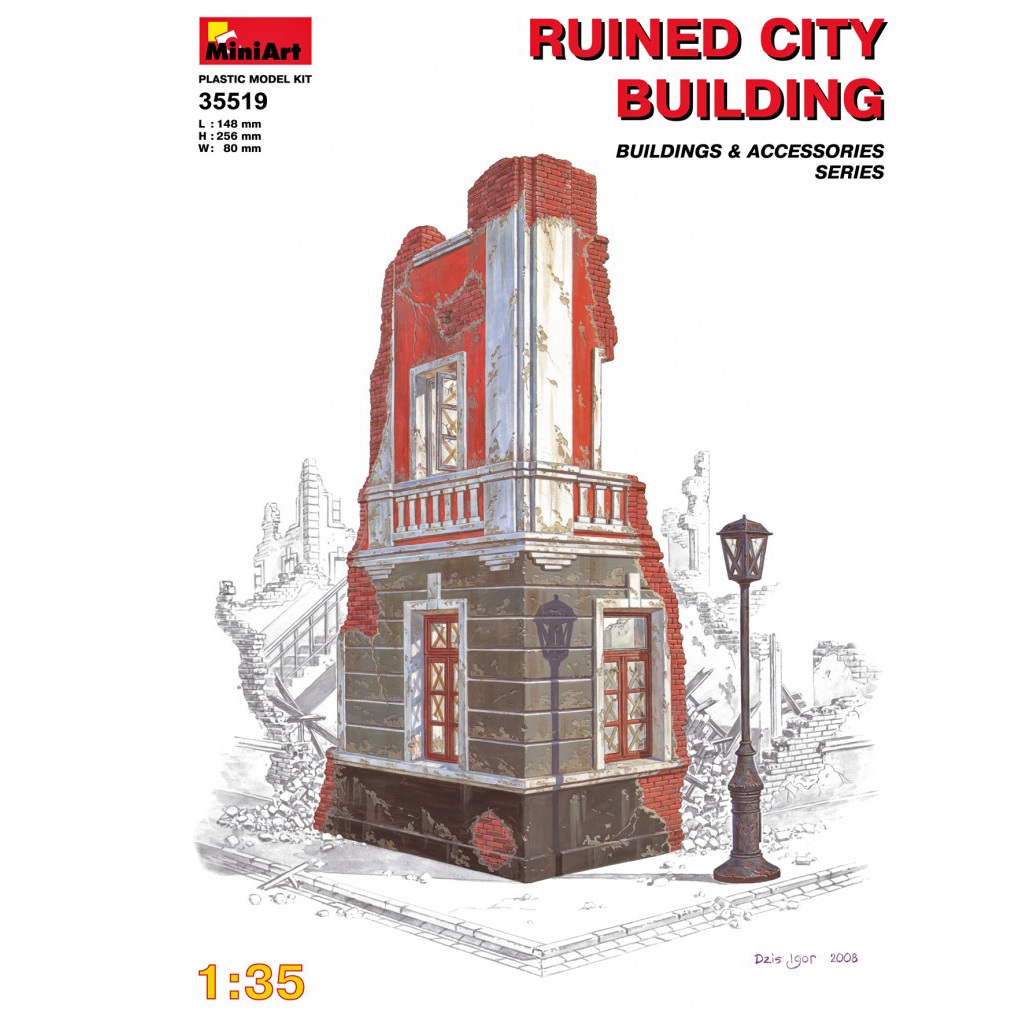 Ruined City Building 1:35