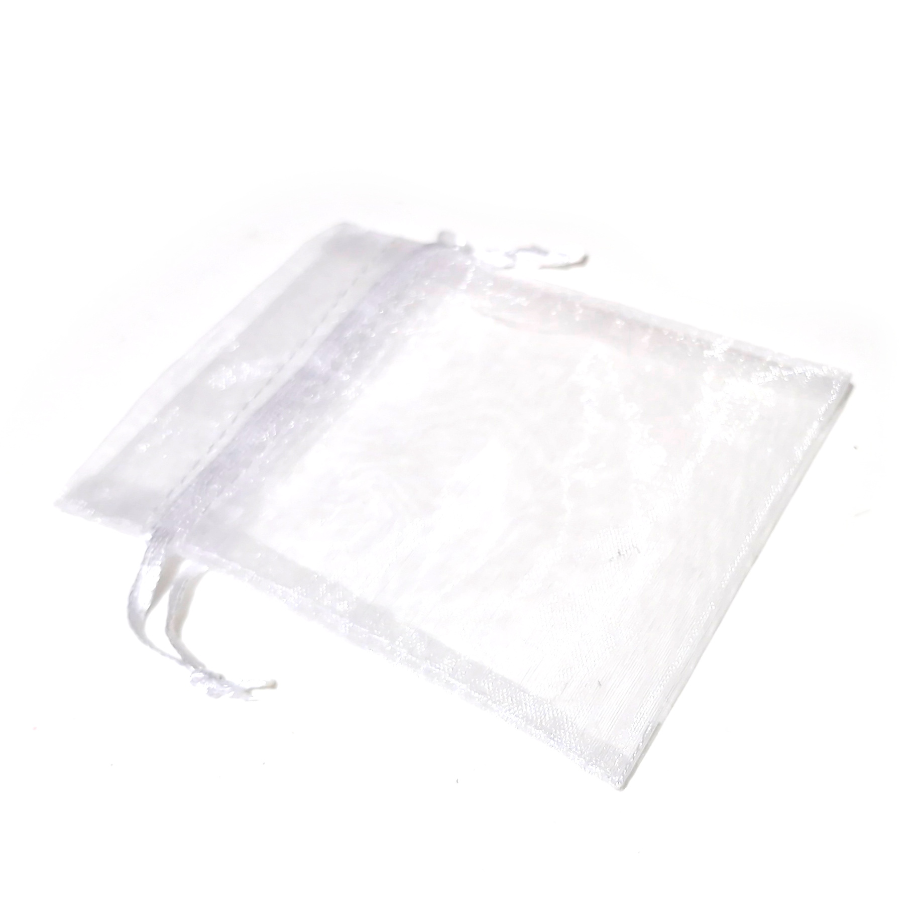 Organza pussi 8x10cm 12kpl - Valkoinen