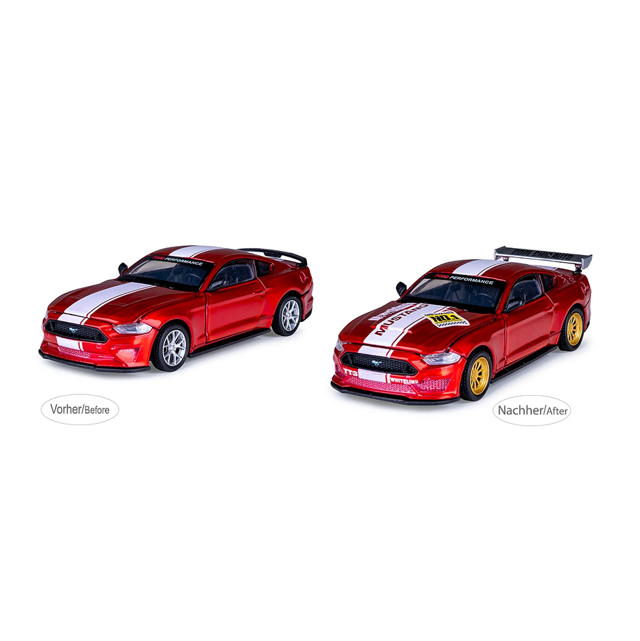 Ford Mustang GT Diecast 1:42 punainen 2in1