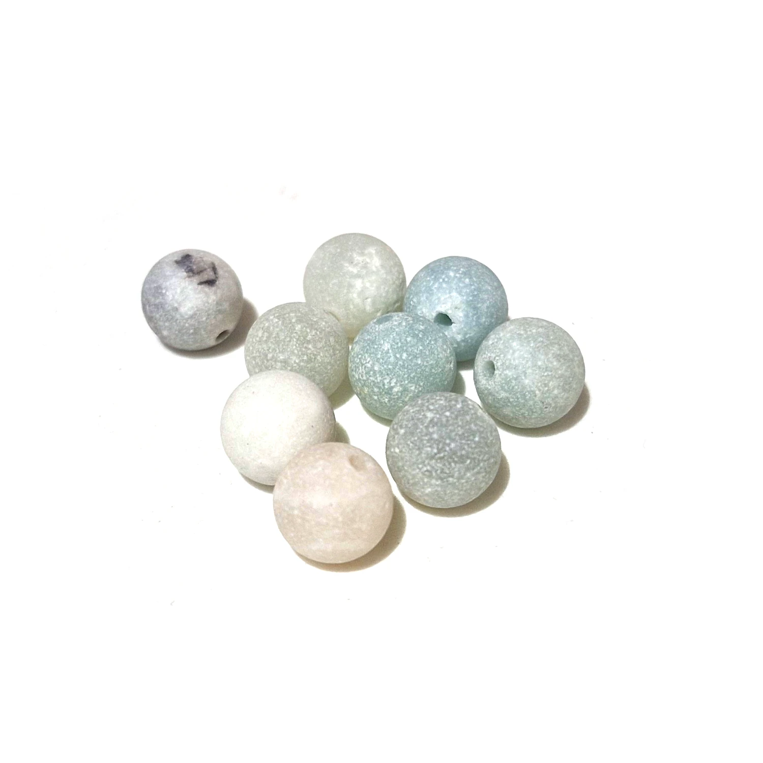 Kivihelmi 8mm 12kpl - Chalcedony blue-grey