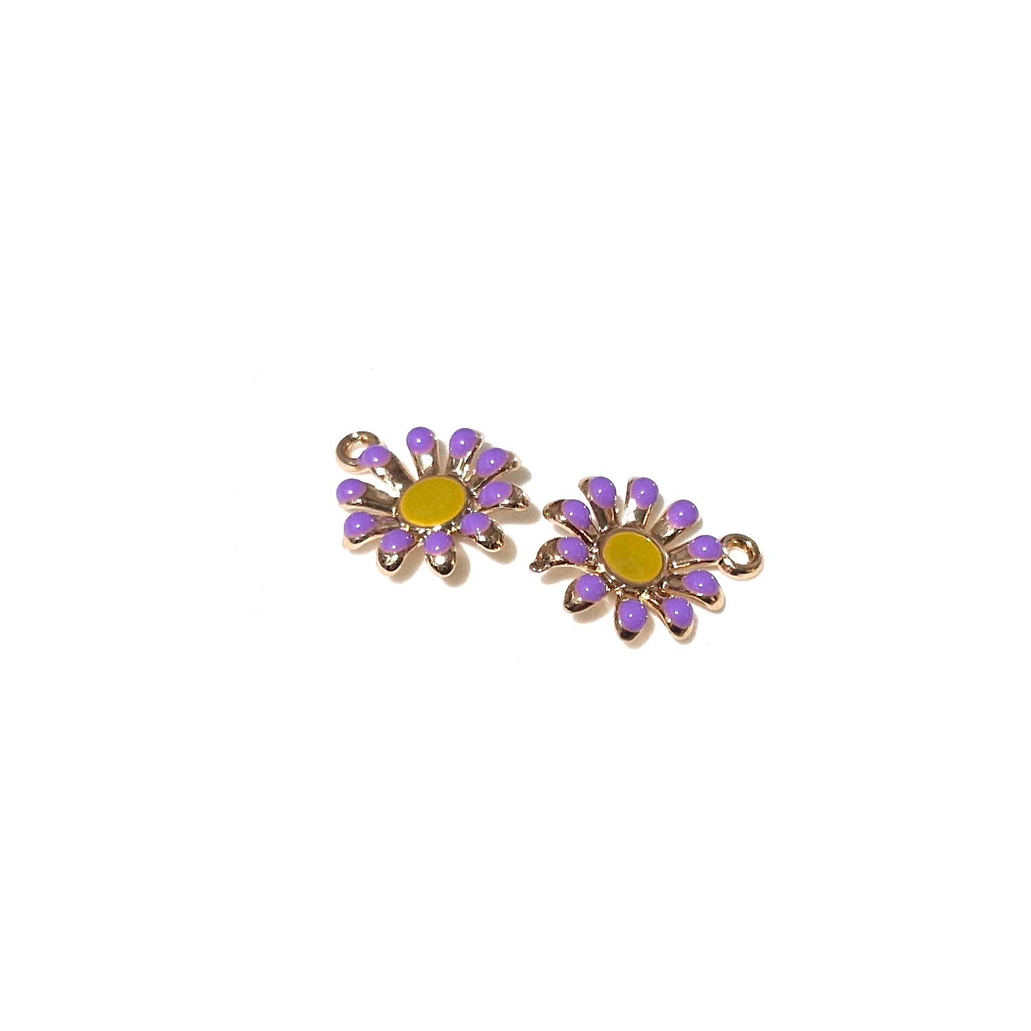 Koristeriipus 16x13mm 2kpl - Violetti kukka