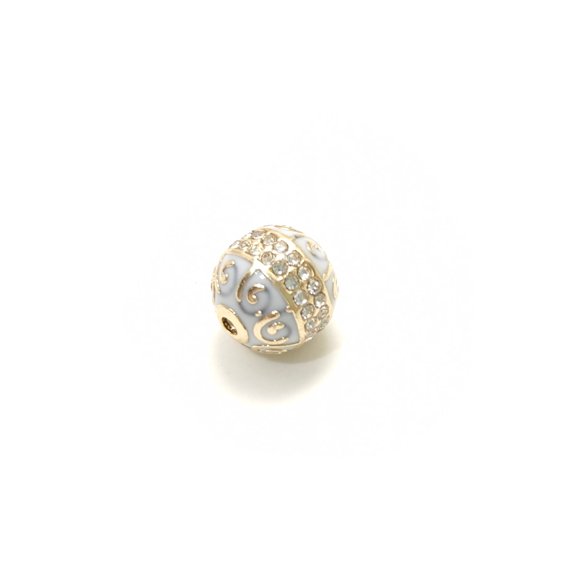 Strassihelmi n.25x15mm 1kpl - Harmaa/Kulta