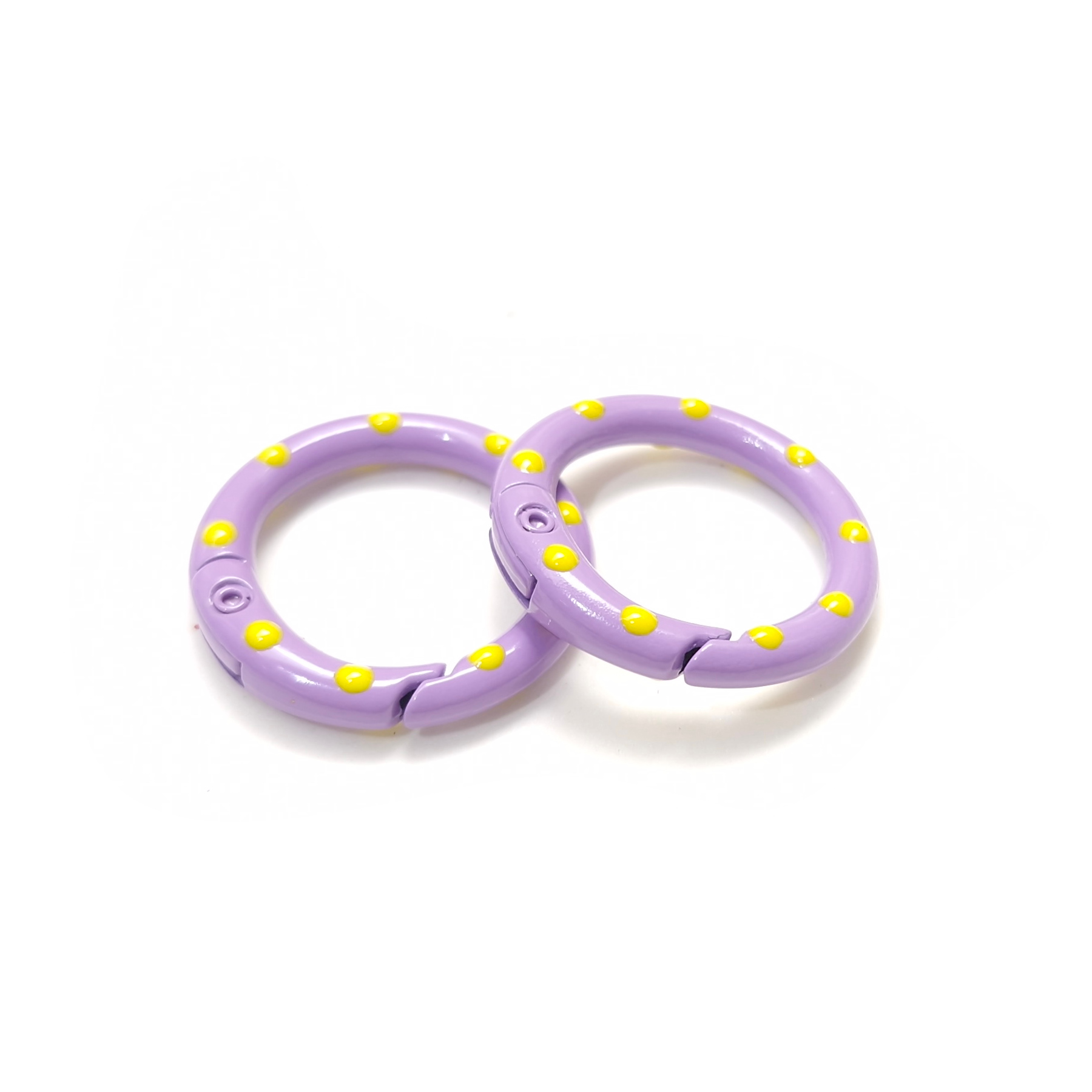 Saranallinen korurengas n.25mm 2kpl - Violetti/Keltainen