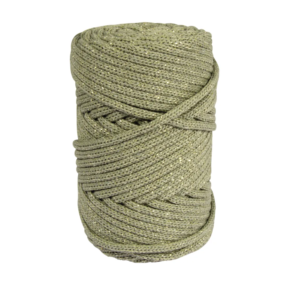 Braidy Recycling Punosnaru 4mm - Vihreä/kulta