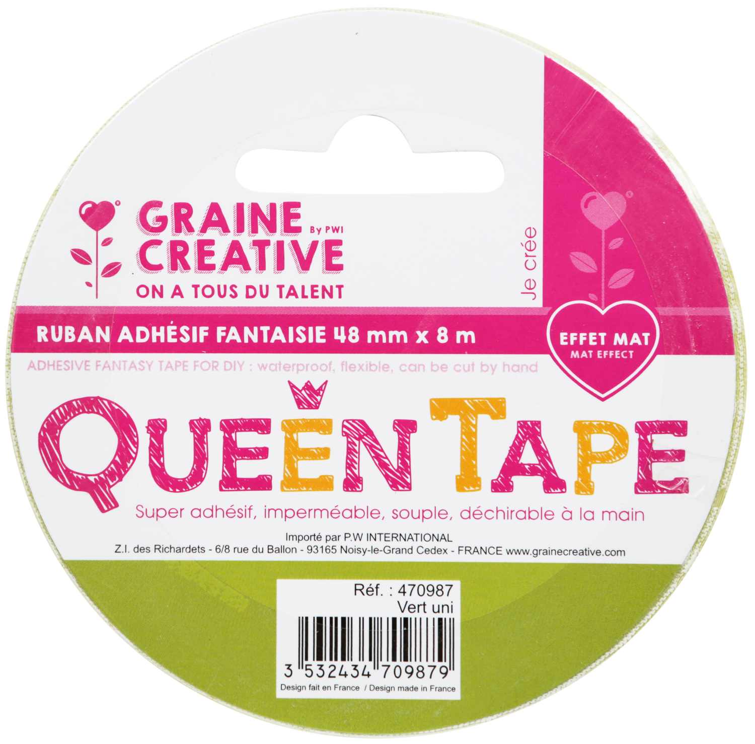 Queen Tape vihertävä 470987