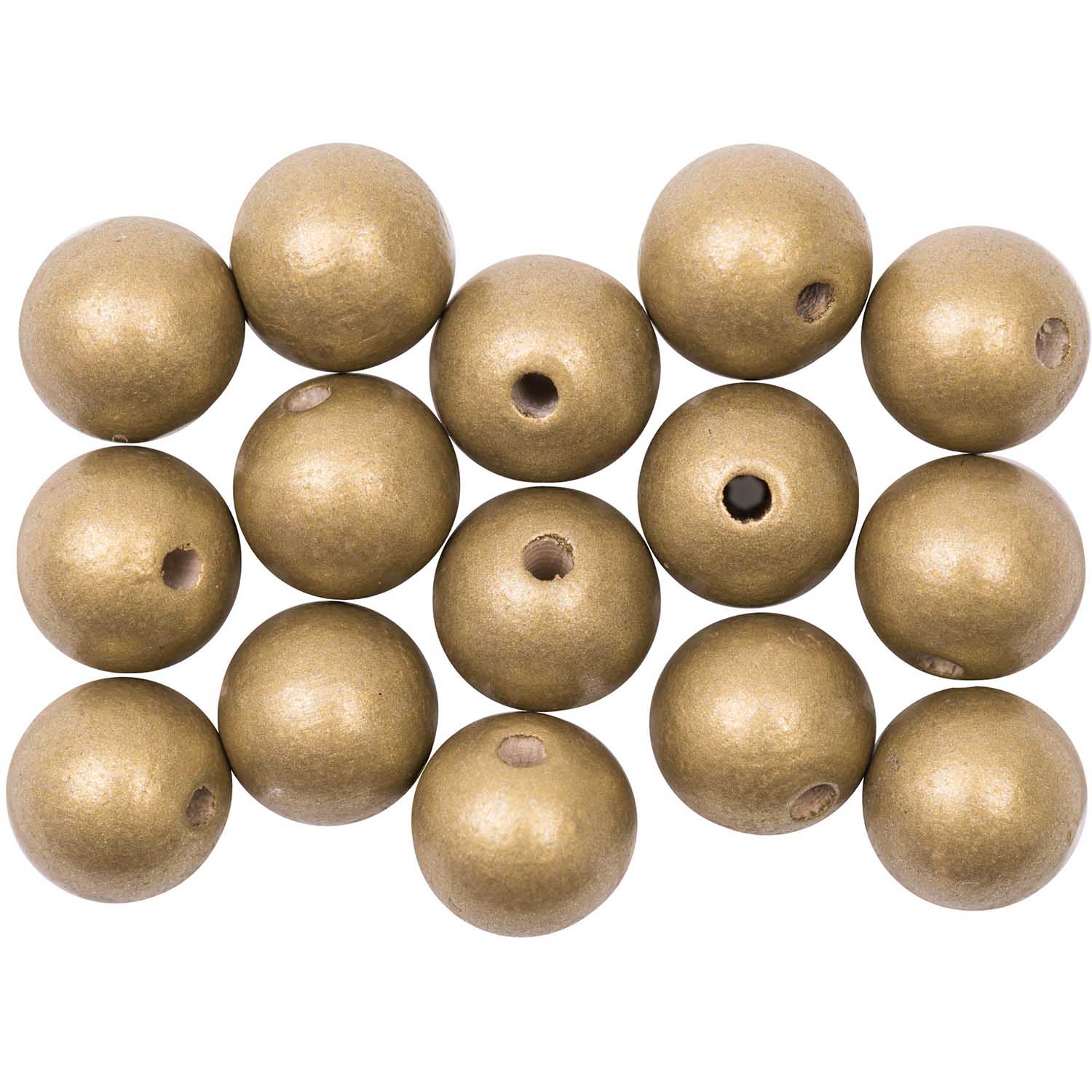 Puuhelmi - 12mm Kulta