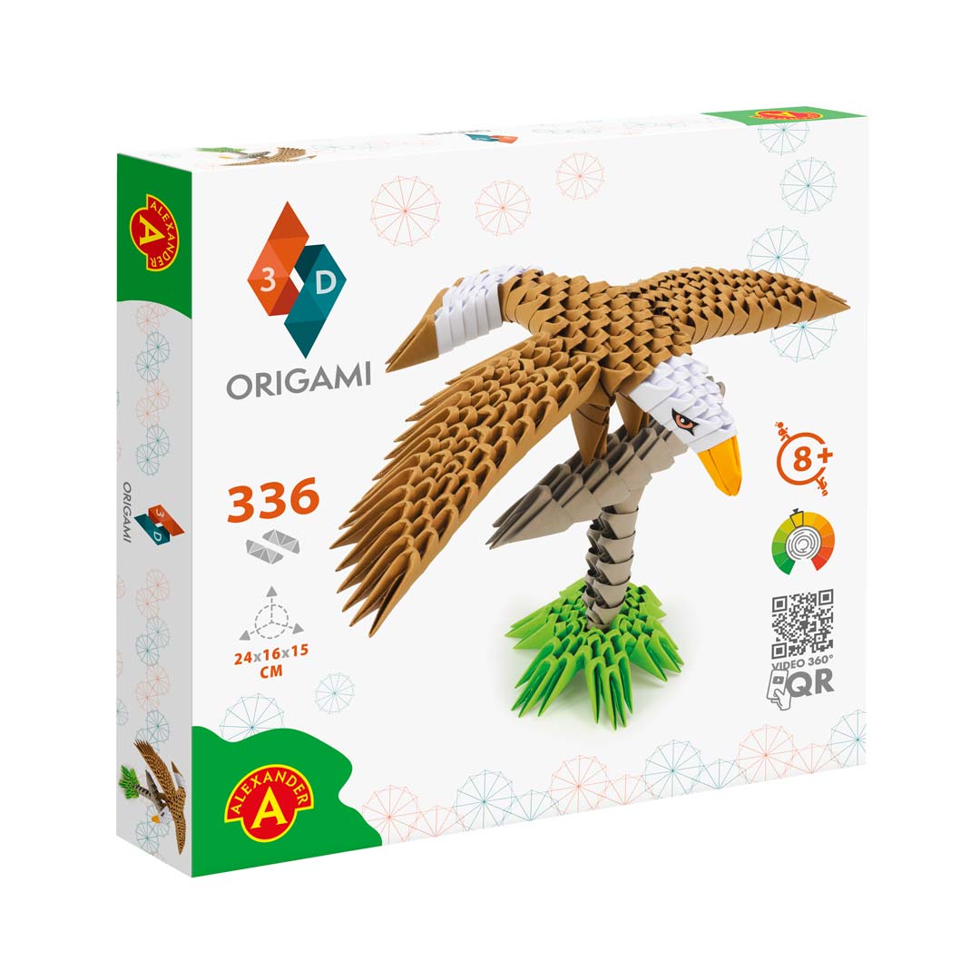 Alternative view of 3D Origami - Eagle