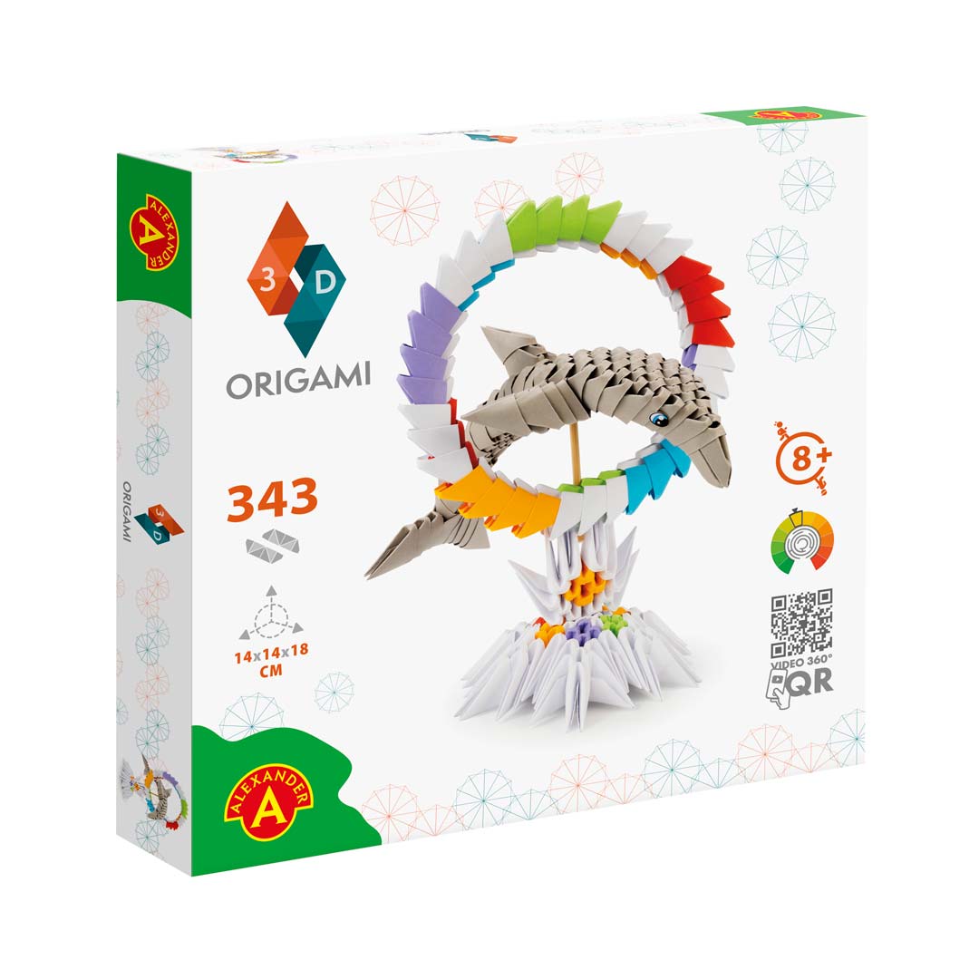 Alternative view of 3D Origami - Dolphin