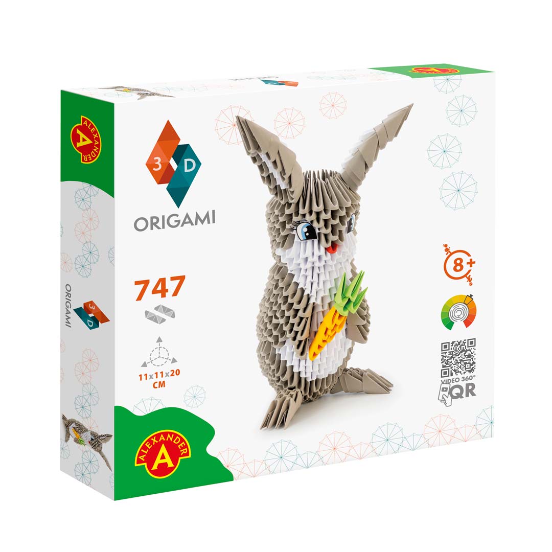 Alternative view of 3D Origami - Rabbit