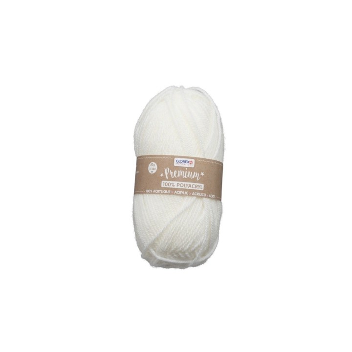 Premium Akryylilanka 50g - Luonnonvalkoinen