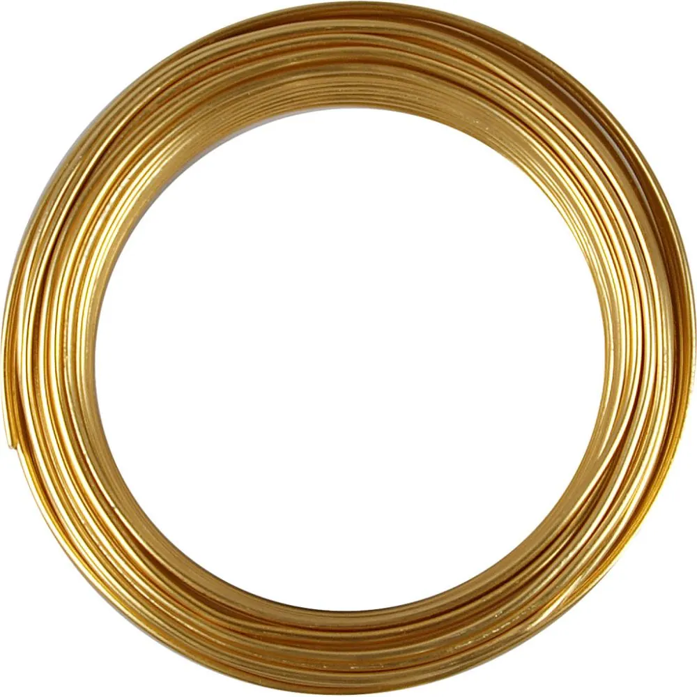 Alumiinilanka kiepillä 3mm 29m - Kullansävy