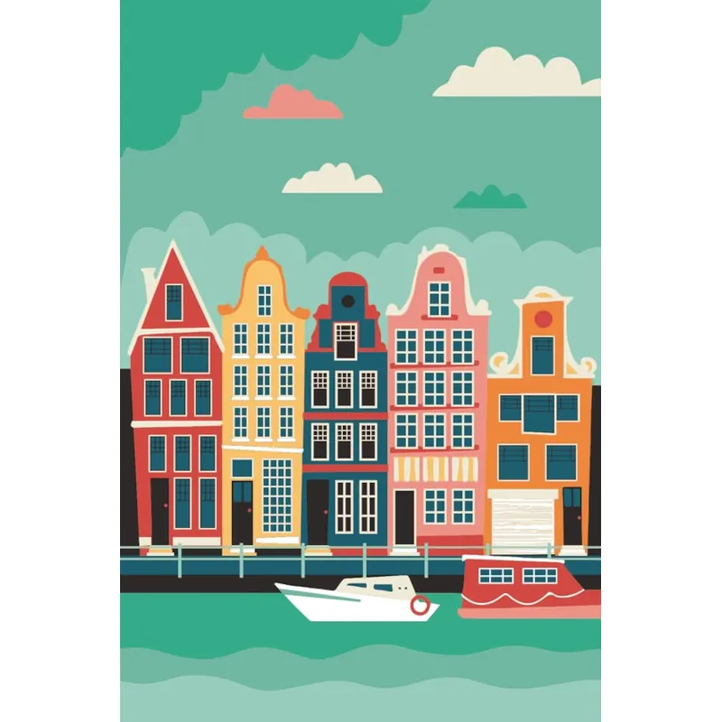 Numeromaalaus 20x30cm - Amsterdam
