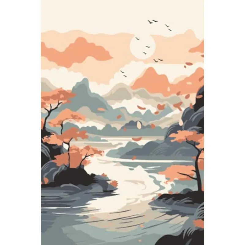 Numeromaalaus 20x30cm - Aasialainen maisema