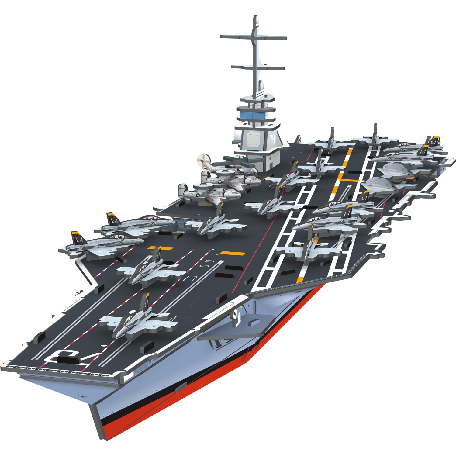 3D Kevytlevy rakennussarja - Lentotukialus