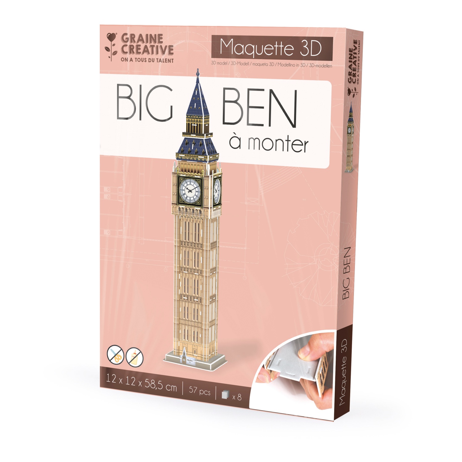 Alternative view of 3D Kevytlevy rakennussarja - Big Ben