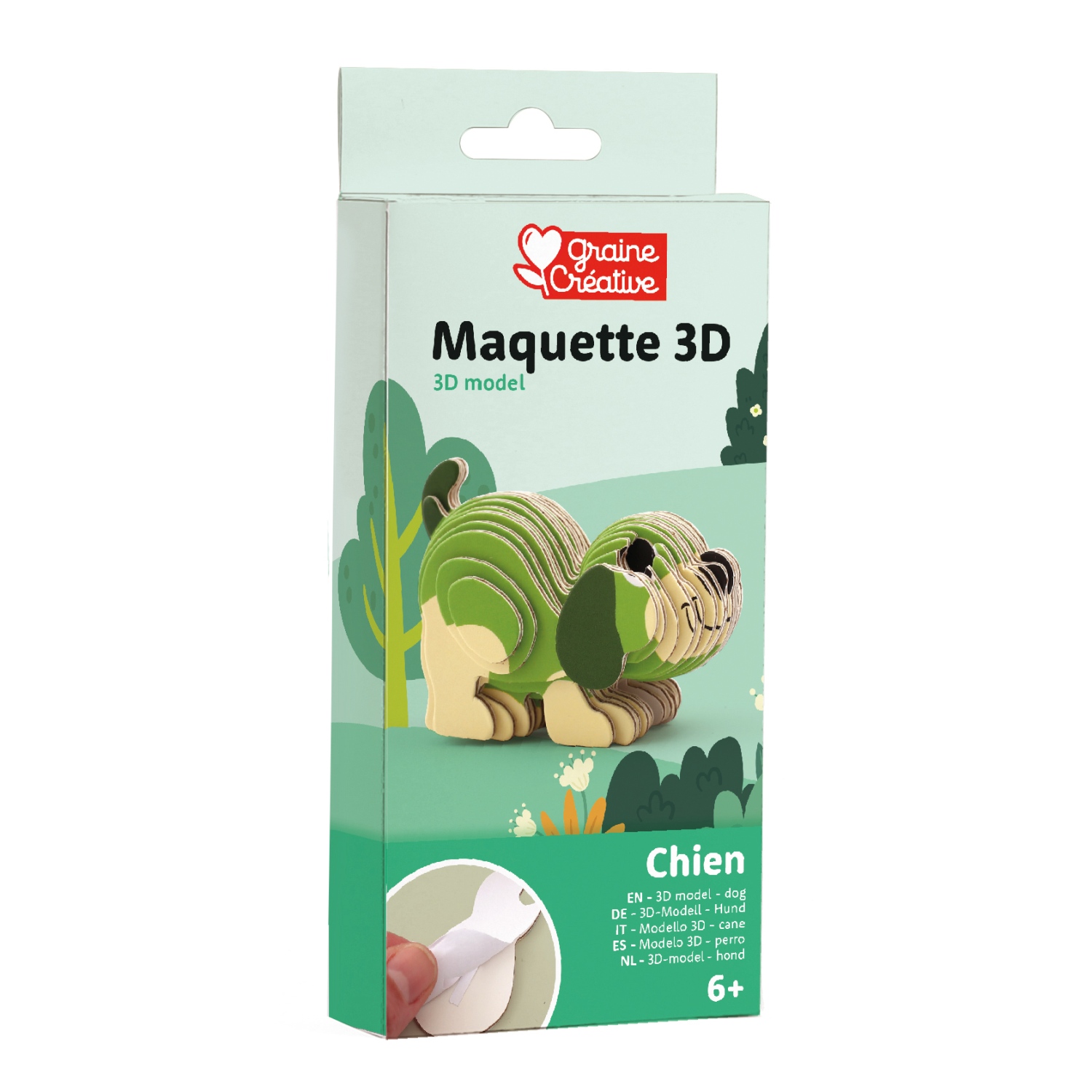 3D Tarrapintainen rakennussarja - Koira