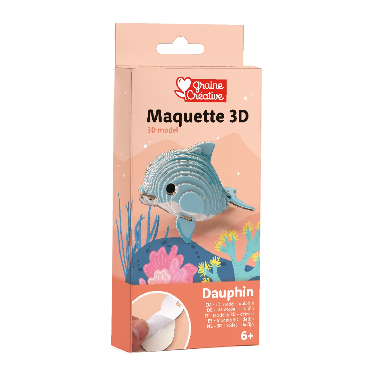 3D Tarrapintainen rakennussarja - Delfiini