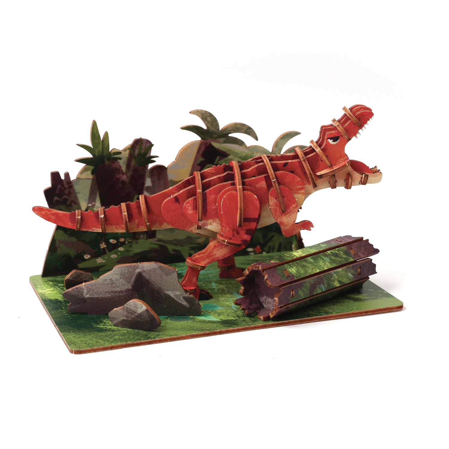 3D Puinen dinomaisema - T-Rex