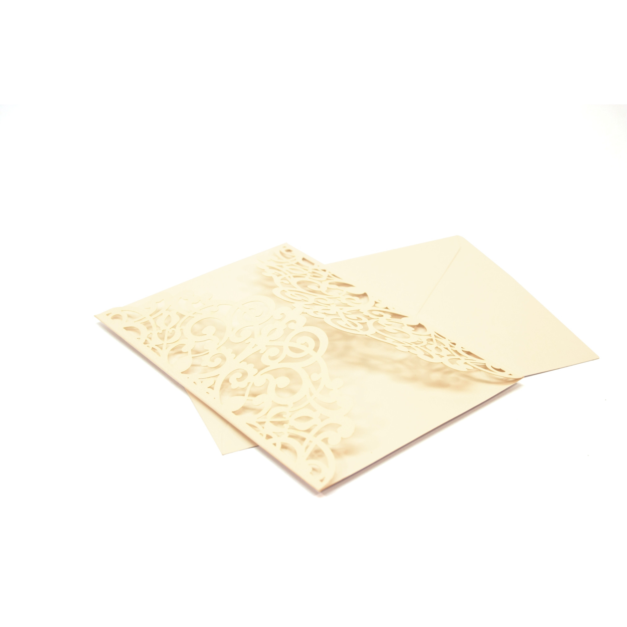 Helmiäispitsikorttipohja - Valkoinen