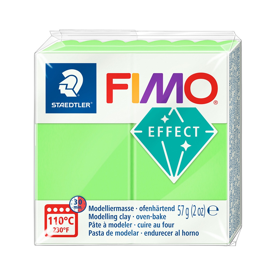 Fimo Neon 57g - 501 Neon green