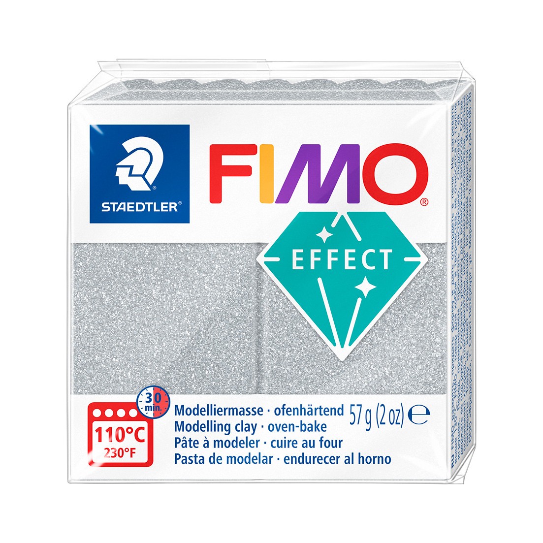 Fimo Effect 57g - 812 Glitter Silver