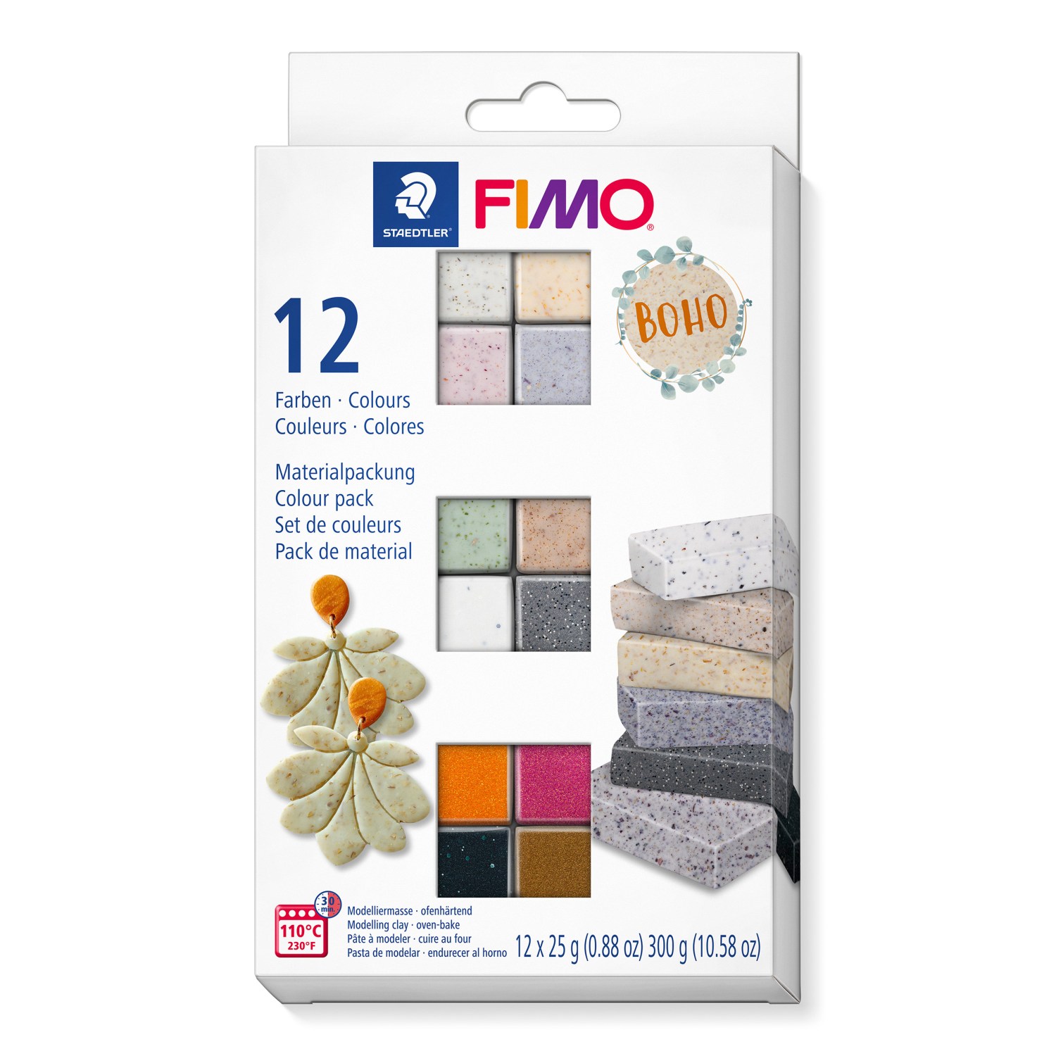 Fimo sävylajitelma 12x25g - Boho