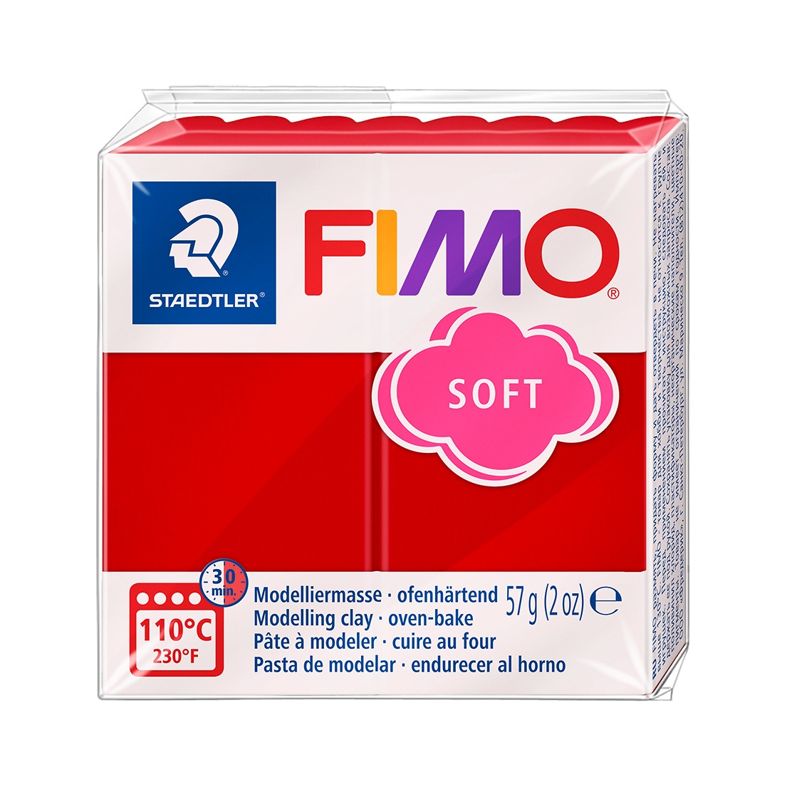 Fimo Soft 57g - 2P Christmas Red