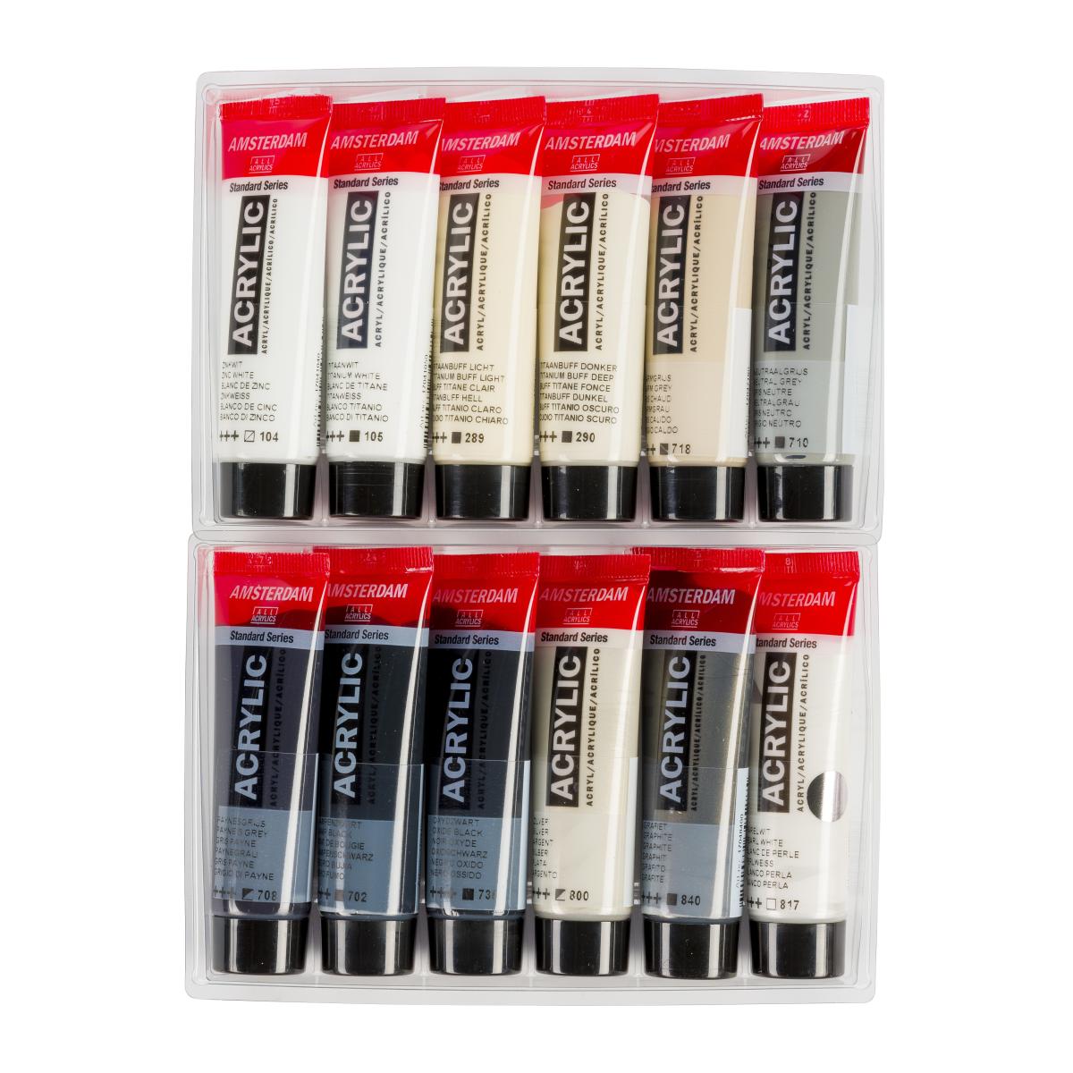 Alternative view of Amsterdam Acrylic lajitelma 12x20ml - Greys