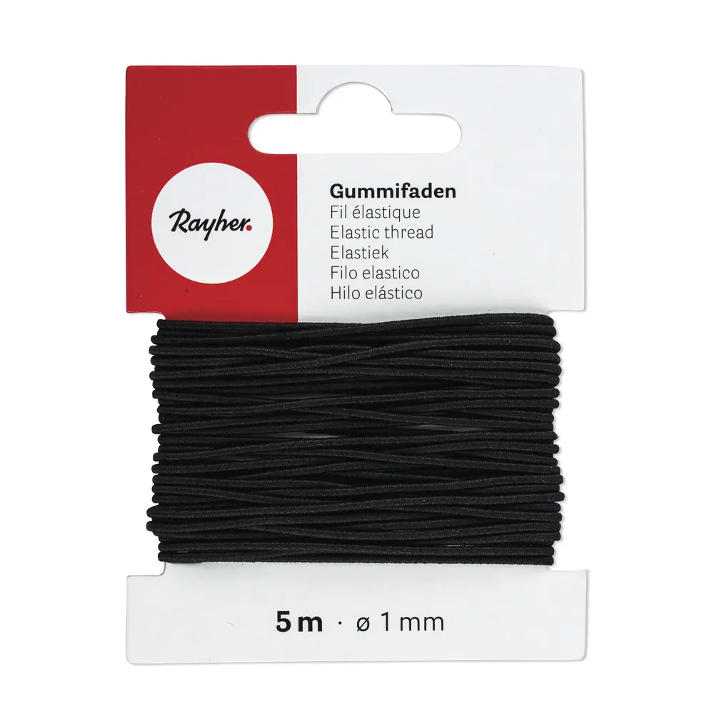 Kuminauha 1mm 5m - Musta