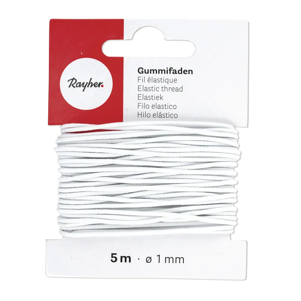 Kuminauha 1mm 5m - Valkoinen