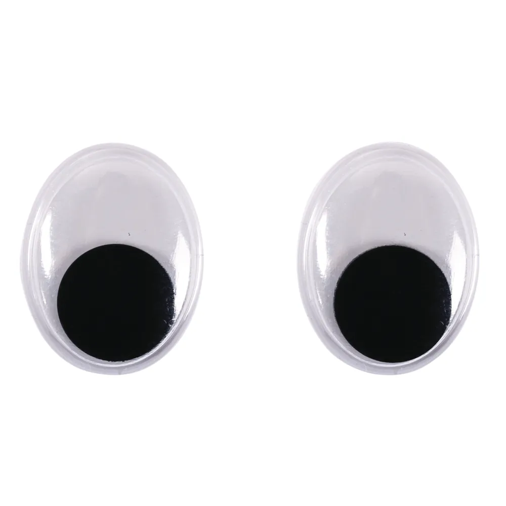 Liikkuva muovisilmä 18mm 10kpl - Soikea
