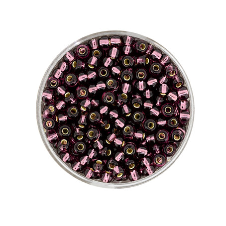 Siemenhelmi 3,5mm - Hopeasisus tummanvioletti