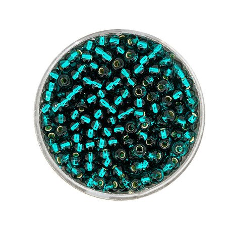 Siemenhelmi 3,5mm - Hopeasisus tummanvihreä